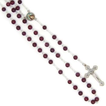 Rózsafüzér - gránátkőből - 6mm