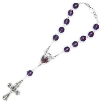 Autós rózsafüzér - lila