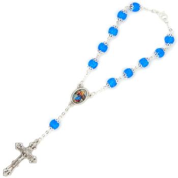 <br>Autós rózsafüzér - türkizkék + kosaras