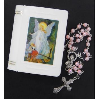 Gyermek rózsafüzér dobozban - rózsaszín