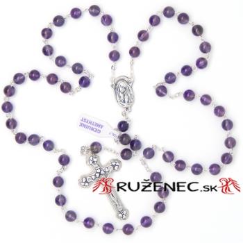 Rózsafüzér - Ametiszt - 6mm