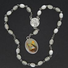 Szent Rita rózsafüzér - fehér gyöngyház