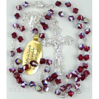 Rózsafüzér - bordó - Swarovski kristály