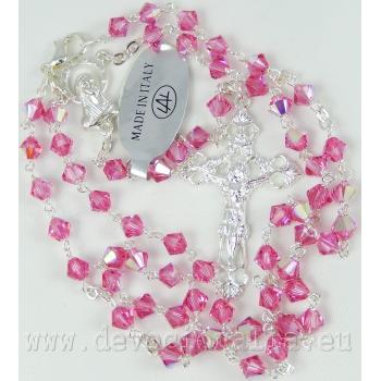 Rózsafüzér - rózsaszín - Swarovski kristály