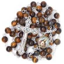 Rózsafüzér - Tigrisszem - 6mm