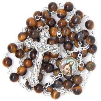 Rózsafüzér - Tigrisszem - 6mm