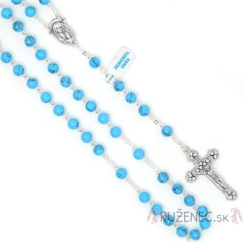 Rózsafüzér - Türkiz - 6mm