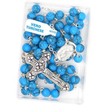 Rózsafüzér - Türkiz - 6mm