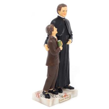 Szent Don Bosco és  Savio Domonkos szobor - 20 cm