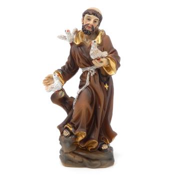 Assisi Szent Ferenc szobrocska - 14cm