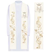 Fehér stóla hímzett Mária motívumokkal + ornament