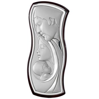 Ezüstözött plakett 17x40cm - Szent család