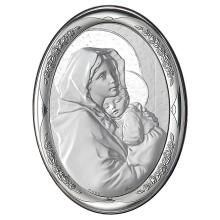 Ezüstözött plakett 13x18cm - Madonna - Feruzzi