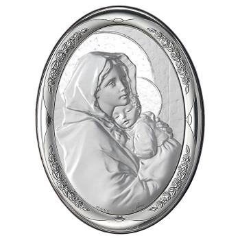 Ezüstözött plakett 13x18cm - Madonna - Feruzzi