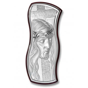 Ezüstözött plakett 17x40cm - Krisztus