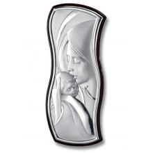 Ezüstözött plakett 17x40cm - Madonna