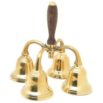 Négyes csengő - fa fogantyúval