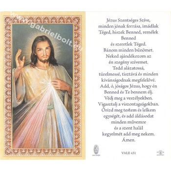 Aranyozott imakép - szentkép - Irgalmas Jézus