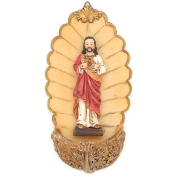 Szenteltvíztartó - Jézus Szíve - 14cm