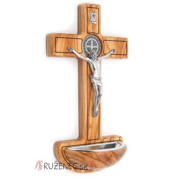 Szenteltvíztartó - olivafa - 19cm