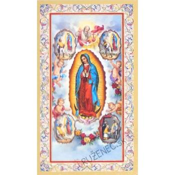 Aranyozott imakép - Guadalupei Szűzanya - 6.5x10.5cm