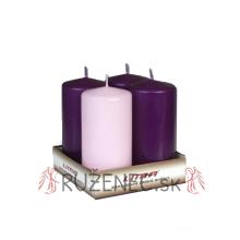 Adventi gyertyacsomag - 6cm x 12cm - 4db