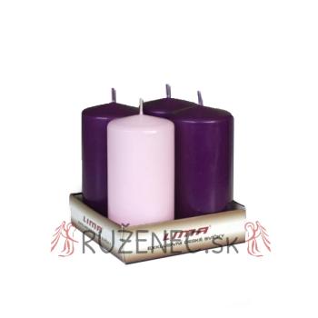 Adventi gyertyacsomag - 6cm x 12cm - 4db