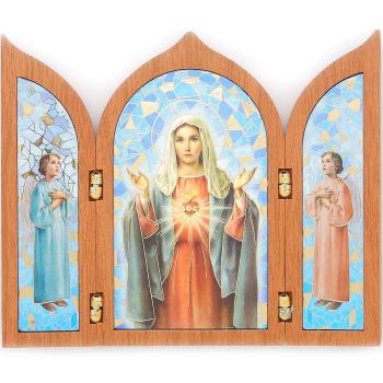 Szárnyas oltár 12x10cm - Mária Szíve