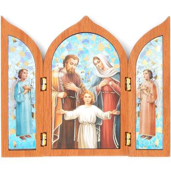 Szárnyas oltár 12x10cm - Szent család