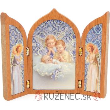 Szárnyas oltár 12x10cm - Angyalok