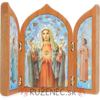 Szárnyas oltár 12x10cm - Mária Szíve