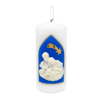 Karácsonyi gyertya - 6cm x 15cm - Szent Család
