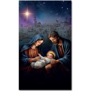 Aranyozott karácsonyi szentkép - 6.5x10.5cm