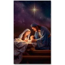 Aranyozott karácsonyi szentkép - 6.5x10.5cm