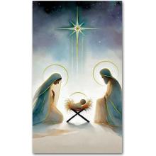 Aranyozott karácsonyi szentkép - 6.5x10.5cm